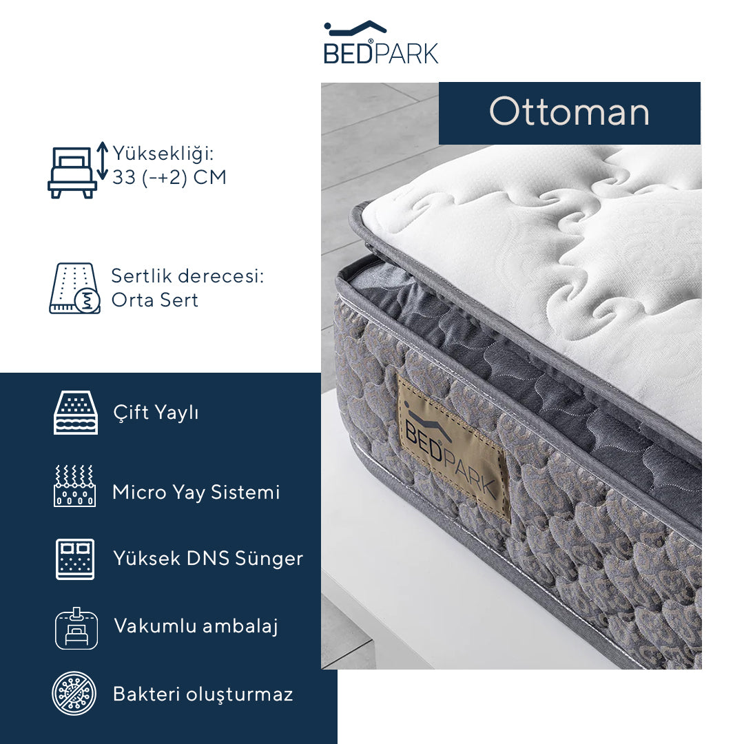 Ottoman Tam Ortopedik Pedli Yaylı Yatak